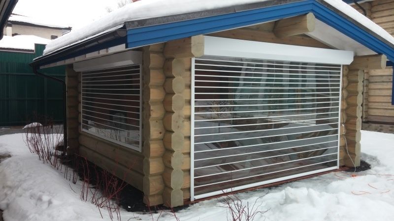 Ролети прозорі з полікарбонату автоматичні фото