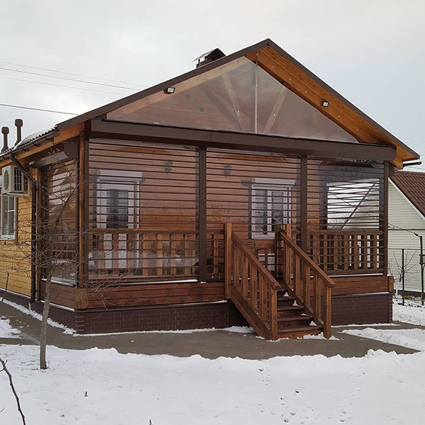 Прозорі ролети з полікарбонату для бесідки в Києві фото